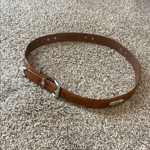 Vintage Brown Leather Women's Belt